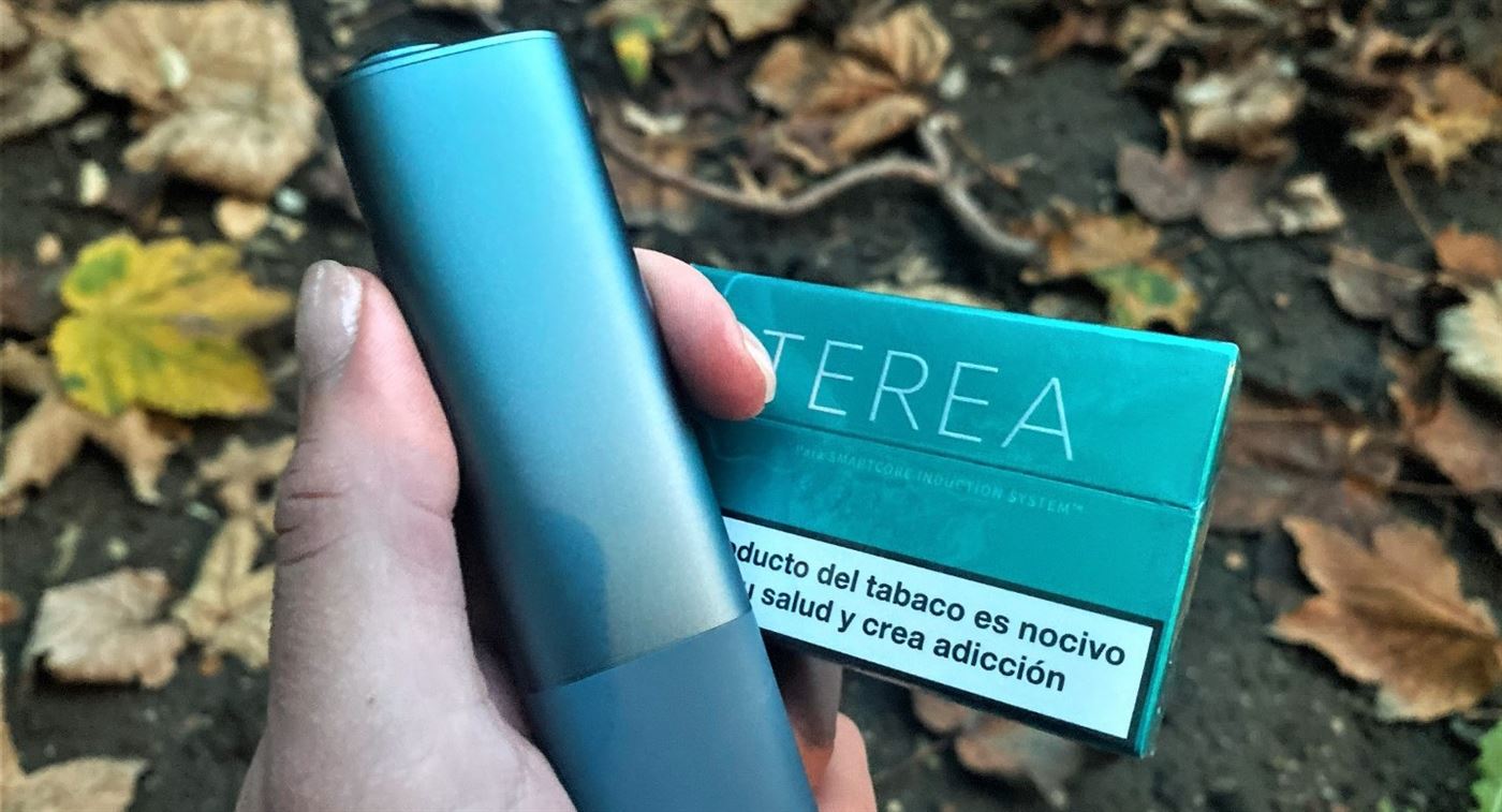 How much nicotine is in TEREA sticks compared to a cigarette?